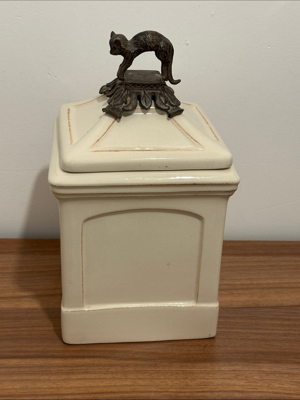 Arthur Court Bronze-Toned Cat Finial Accent